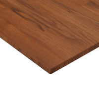 Produktbild för Fyrkantig bordsskiva mörkbrun 60x60x1,5cm behandlad massiv ek