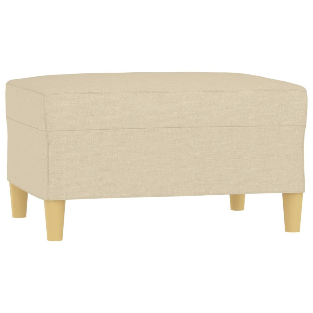 Produktbild för Fotpall gräddvit 70x55x41 cm tyg