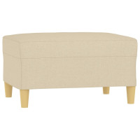 Produktbild för Fotpall gräddvit 70x55x41 cm tyg