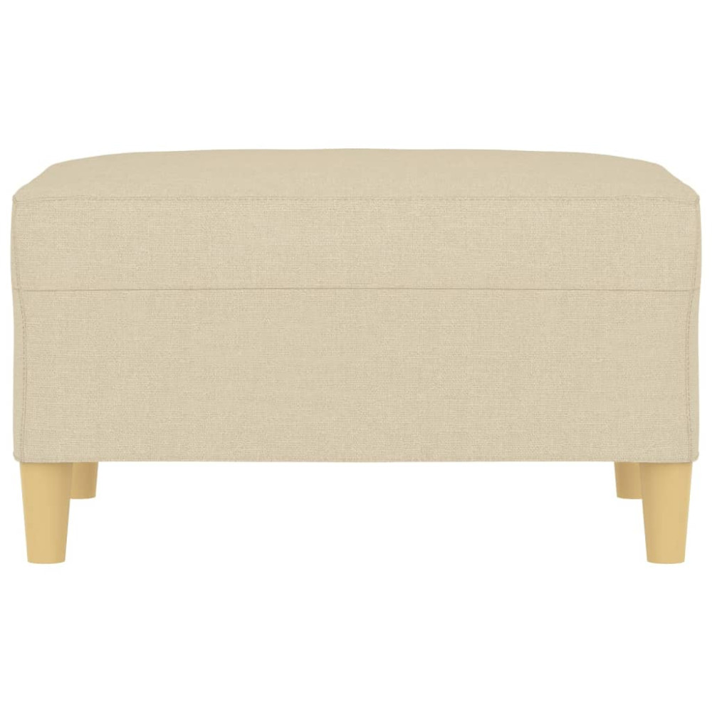Produktbild för Fotpall gräddvit 70x55x41 cm tyg