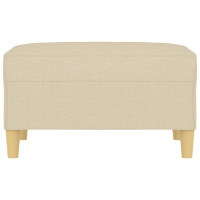 Produktbild för Fotpall gräddvit 70x55x41 cm tyg