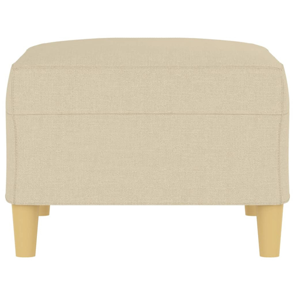 Produktbild för Fotpall gräddvit 70x55x41 cm tyg