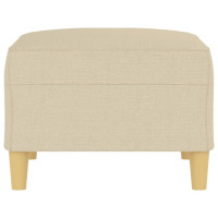 Produktbild för Fotpall gräddvit 70x55x41 cm tyg