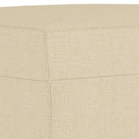 Produktbild för Fotpall gräddvit 70x55x41 cm tyg