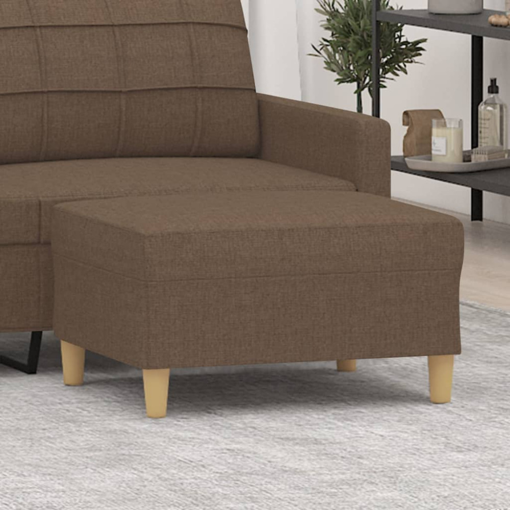 Produktbild för Fotpall brun 70x55x41 cm tyg