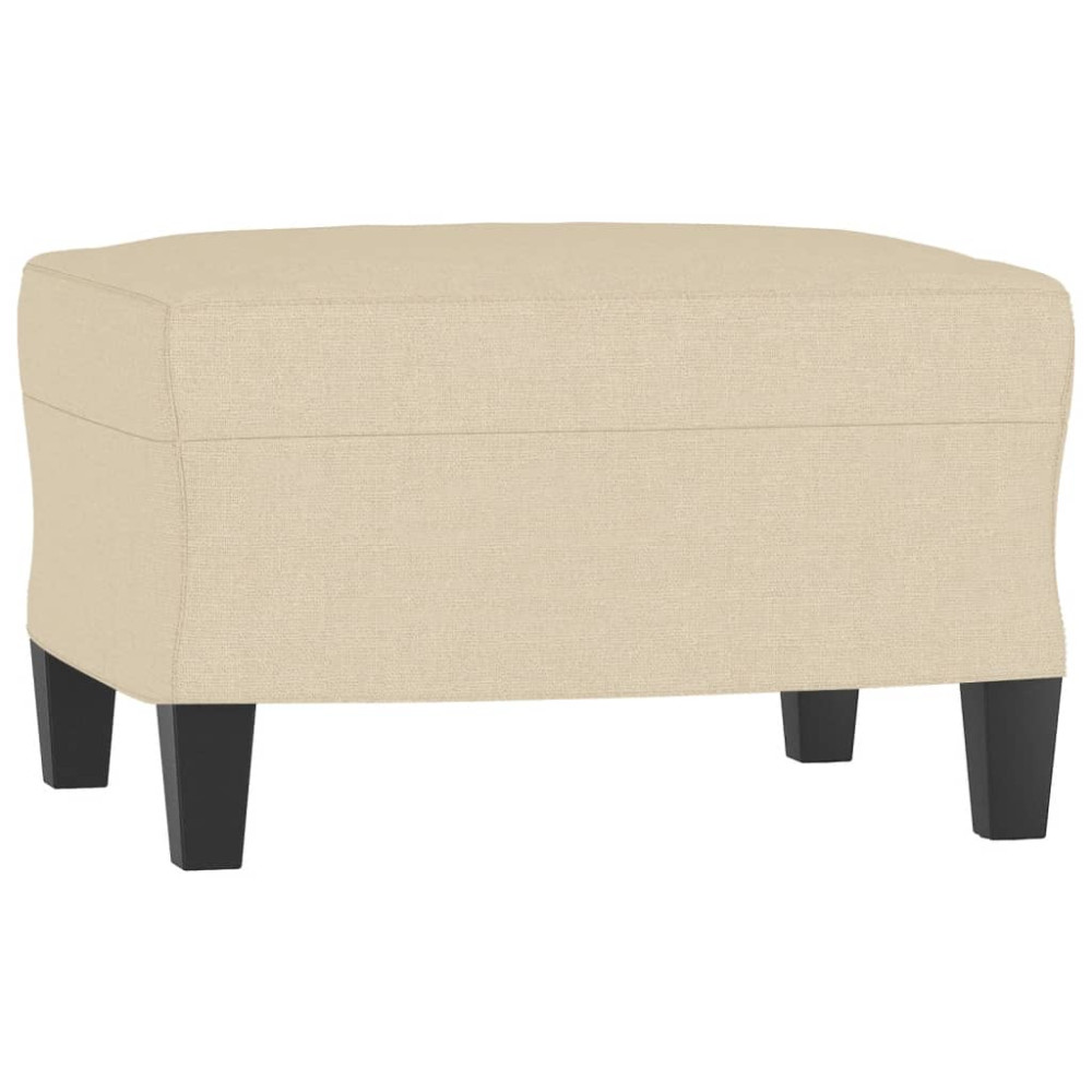 Produktbild för Fotpall gräddvit 60x50x41 cm tyg