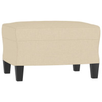 Produktbild för Fotpall gräddvit 60x50x41 cm tyg