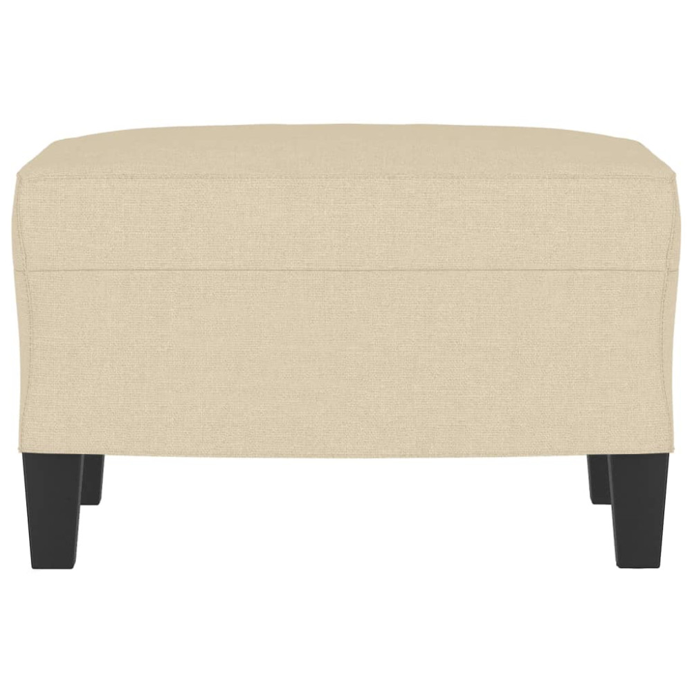 Produktbild för Fotpall gräddvit 60x50x41 cm tyg