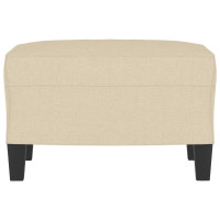Produktbild för Fotpall gräddvit 60x50x41 cm tyg