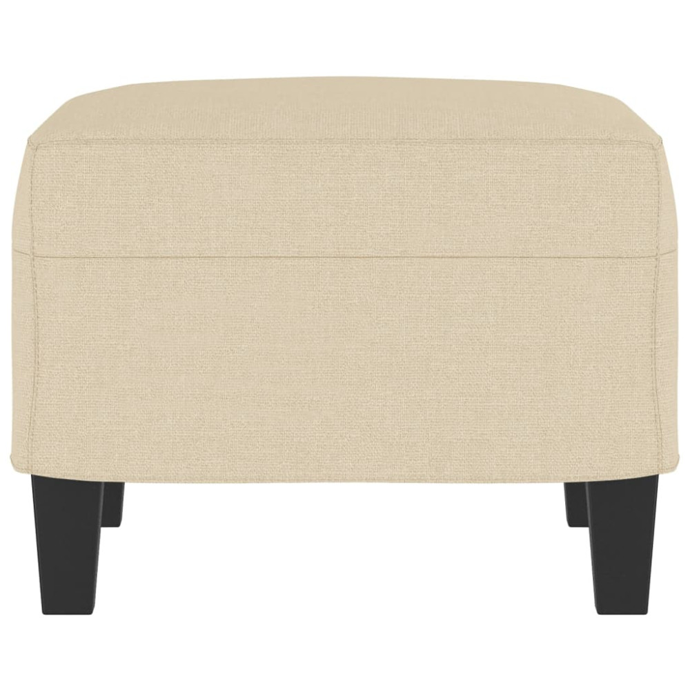 Produktbild för Fotpall gräddvit 60x50x41 cm tyg