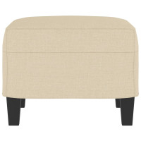 Produktbild för Fotpall gräddvit 60x50x41 cm tyg