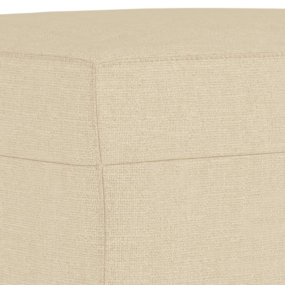 Produktbild för Fotpall gräddvit 60x50x41 cm tyg