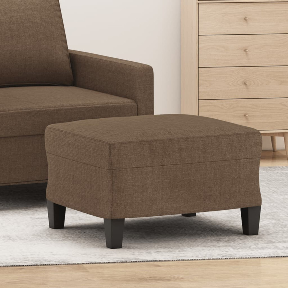 Produktbild för Fotpall brun 60x50x41 cm tyg
