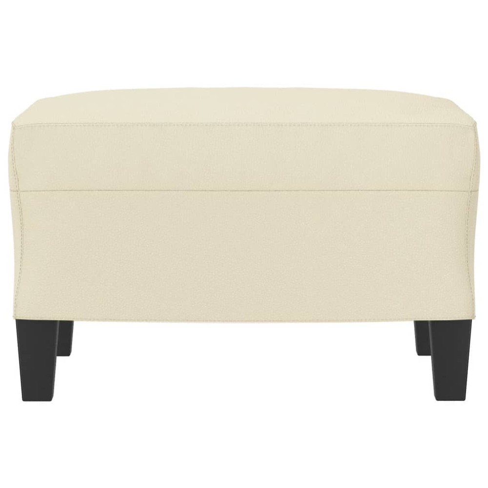 Produktbild för Fotpall gräddvit 60x50x41 cm konstläder