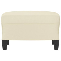 Produktbild för Fotpall gräddvit 60x50x41 cm konstläder