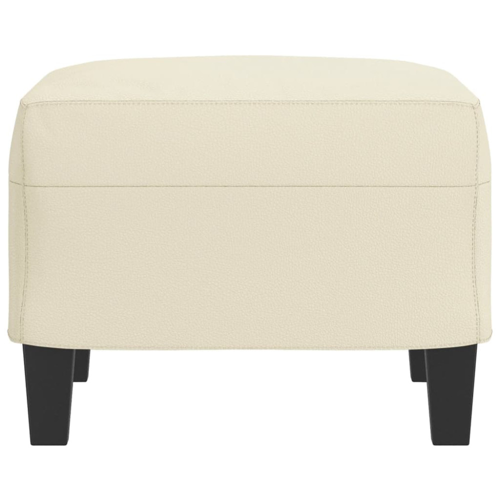 Produktbild för Fotpall gräddvit 60x50x41 cm konstläder