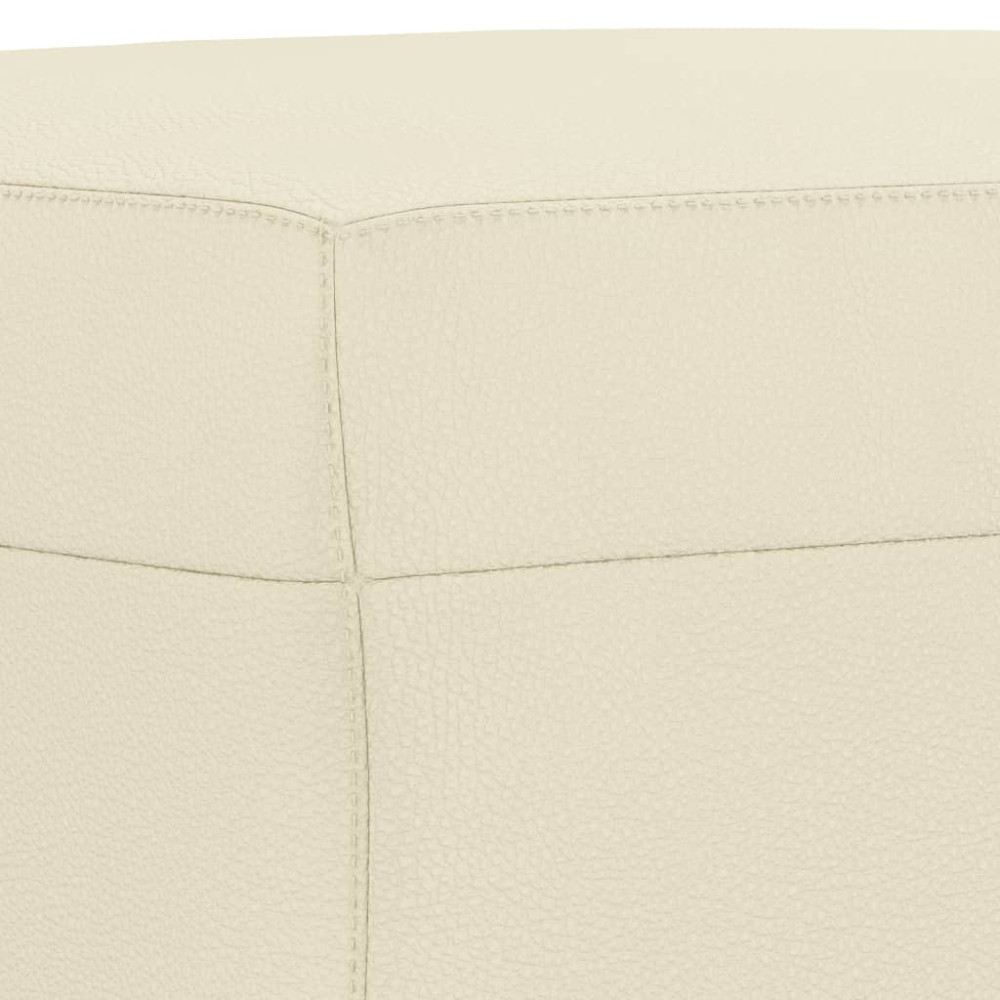 Produktbild för Fotpall gräddvit 60x50x41 cm konstläder