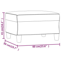 Miniatyr av produktbild för Fotpall grå 60x50x41 cm konstläder