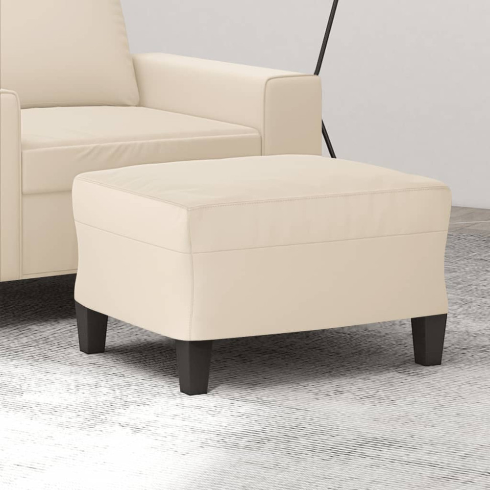 Produktbild för Fotpall Beige 60x50x41 cm mikrofibertyg