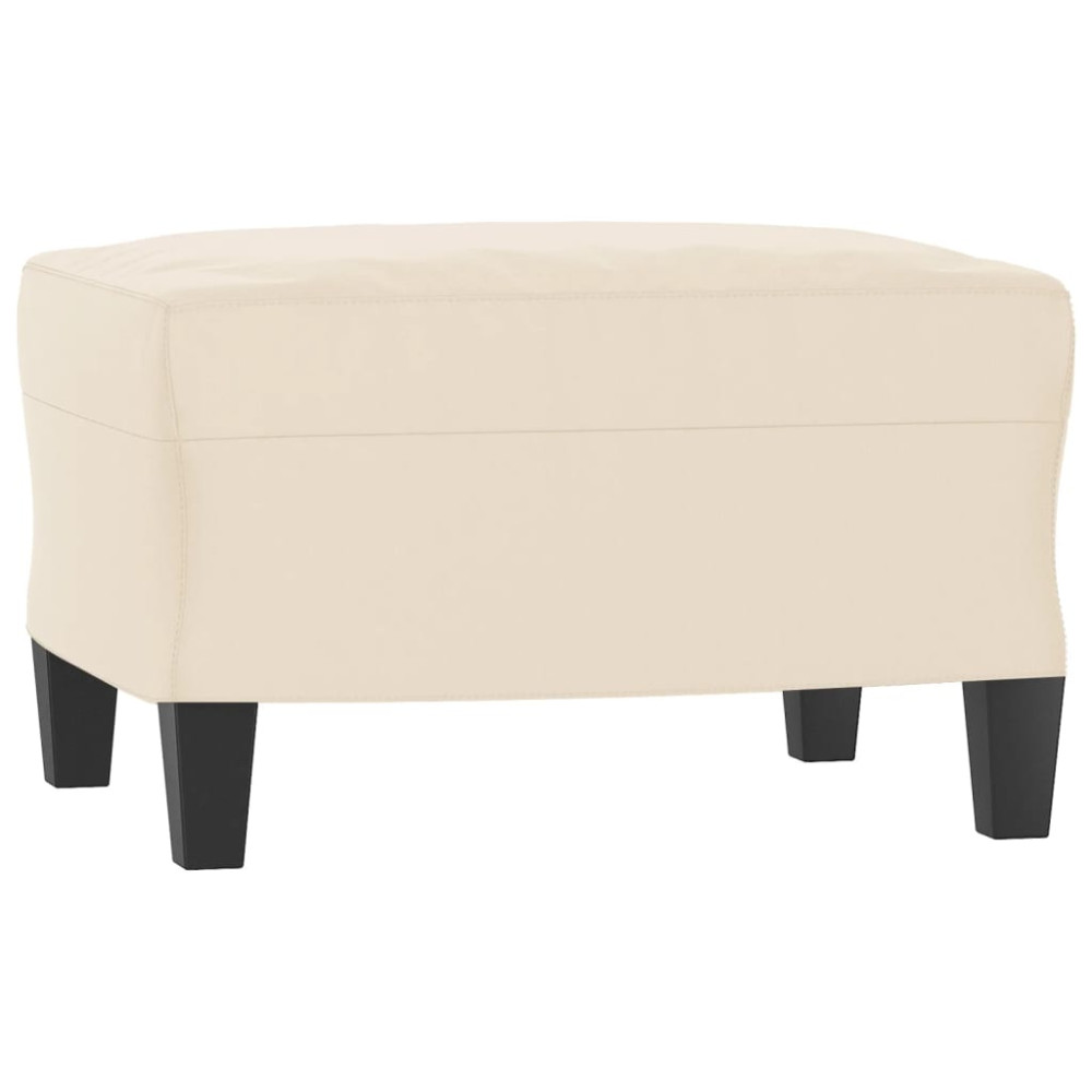 Produktbild för Fotpall Beige 60x50x41 cm mikrofibertyg