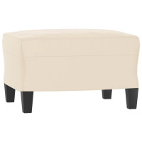 Produktbild för Fotpall Beige 60x50x41 cm mikrofibertyg