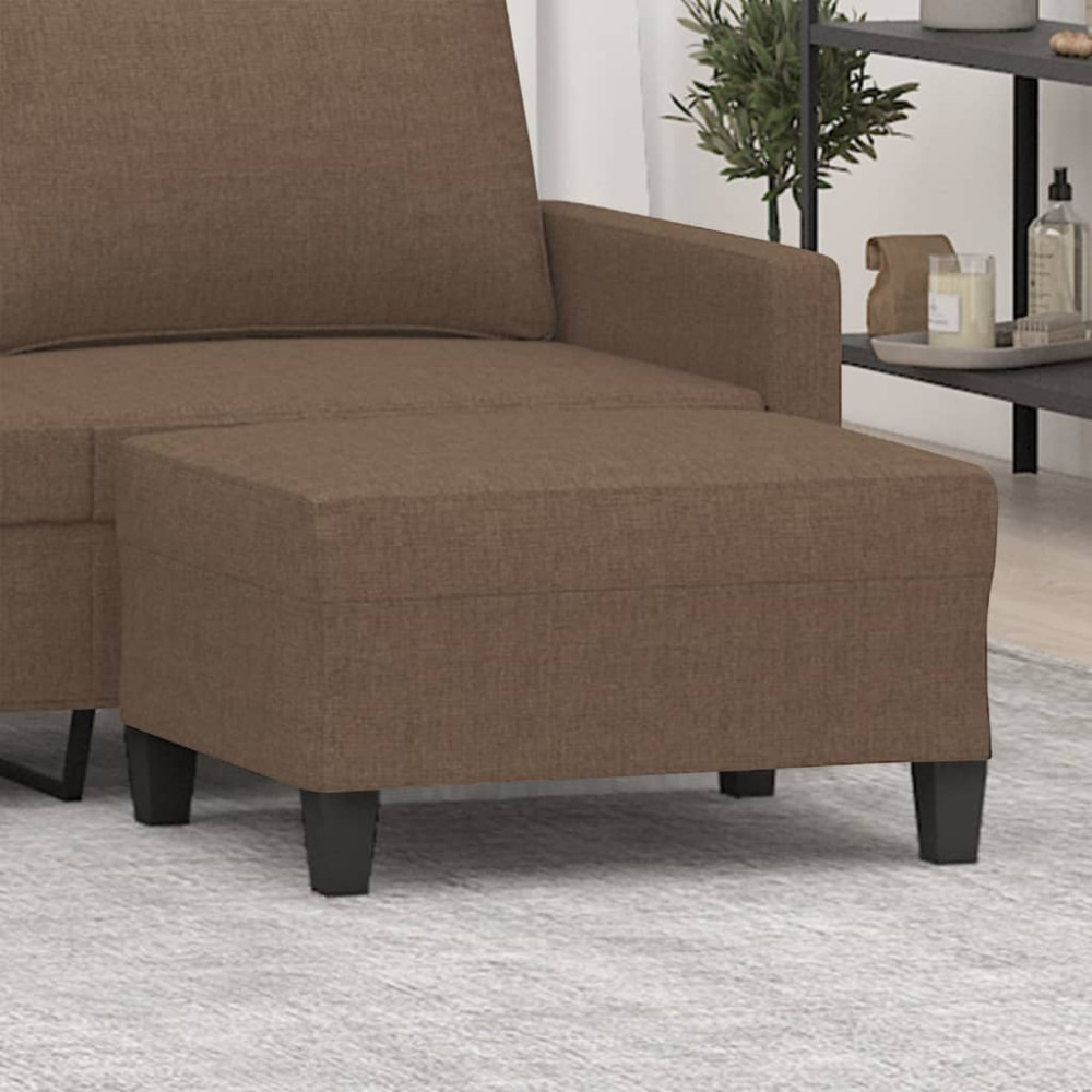 Produktbild för Fotpall brun 70x55x41 cm tyg