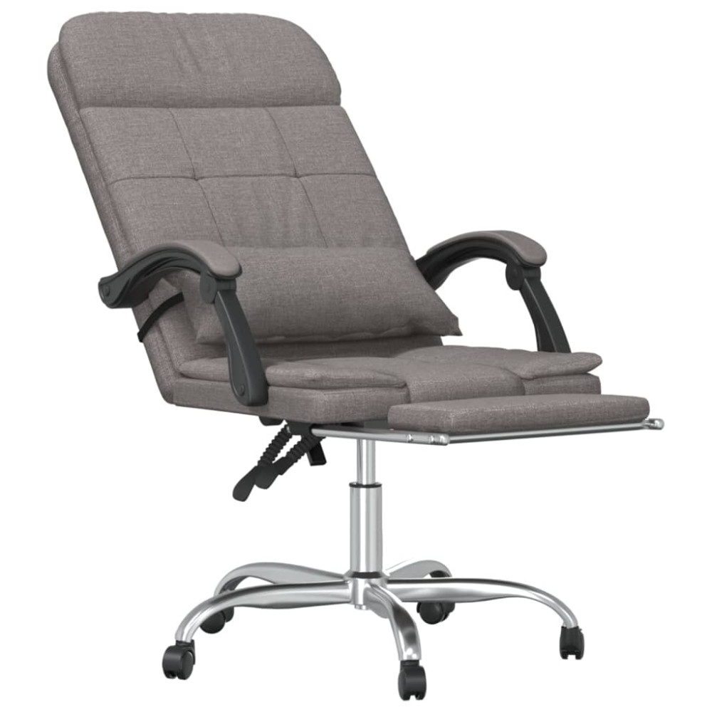 Produktbild för Kontorsstol med massage taupe tyg