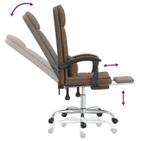 Produktbild för Kontorsstol med massage brun tyg