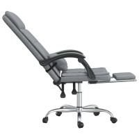 Produktbild för Kontorsstol med massage ljusgrå tyg