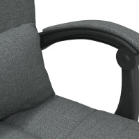Produktbild för Kontorsstol med massage mörkgrå tyg