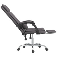 Produktbild för Kontorsstol med massage grå konstläder