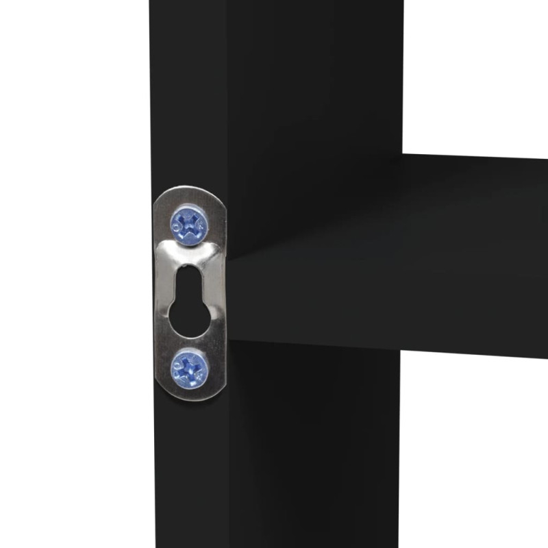 Produktbild för Flytande vägghylla med 8 fack svart