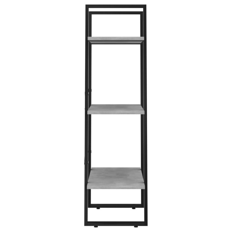 Produktbild för Förvaringshylla betonggrå 60x30x105 cm spånskiva