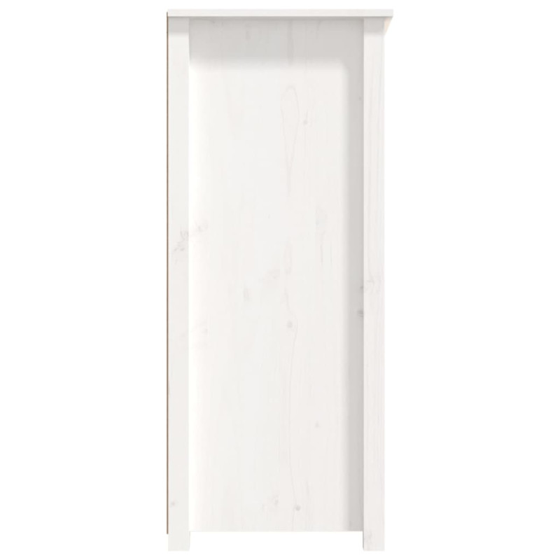 Produktbild för Skänk vit 83x41,5x100 cm massiv furu