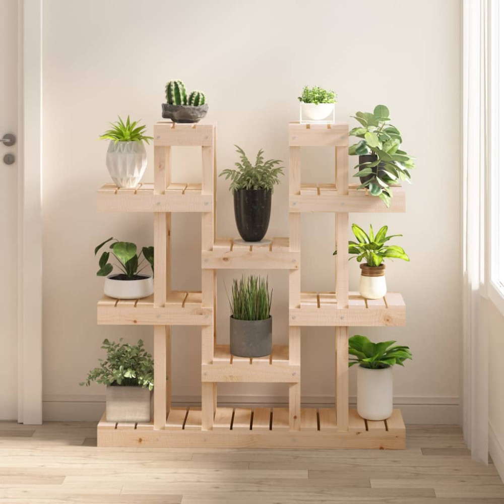 Produktbild för Växtställ 104,5x25x109,5 cm massiv furu