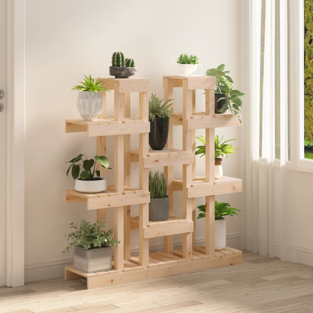 Produktbild för Växtställ 104,5x25x109,5 cm massiv furu