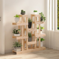 Produktbild för Växtställ 104,5x25x109,5 cm massiv furu