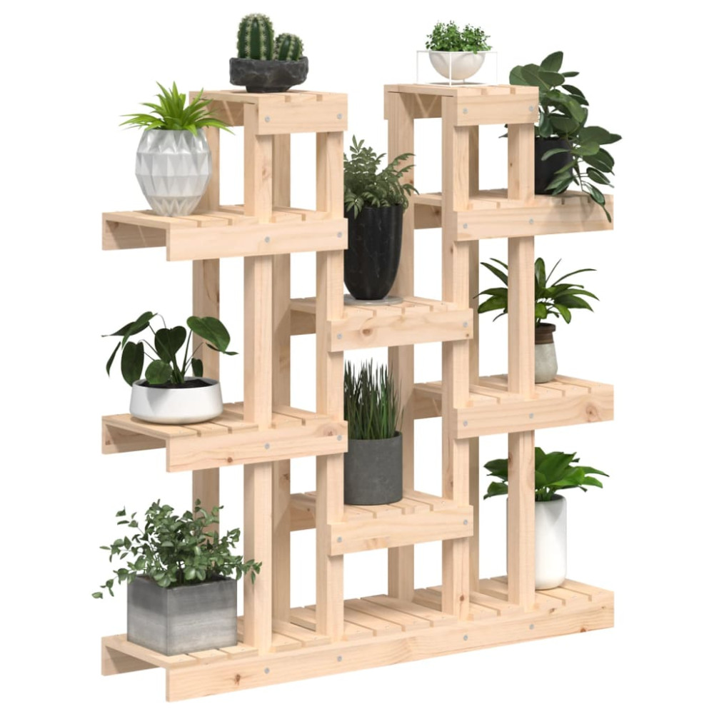 Produktbild för Växtställ 104,5x25x109,5 cm massiv furu