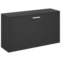 Produktbild för Skobänk svart 80x24x45 cm konstruerat trä