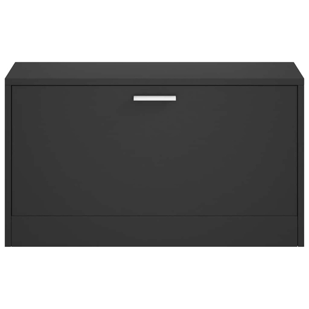 Produktbild för Skobänk svart 80x24x45 cm konstruerat trä
