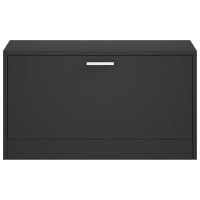 Produktbild för Skobänk svart 80x24x45 cm konstruerat trä
