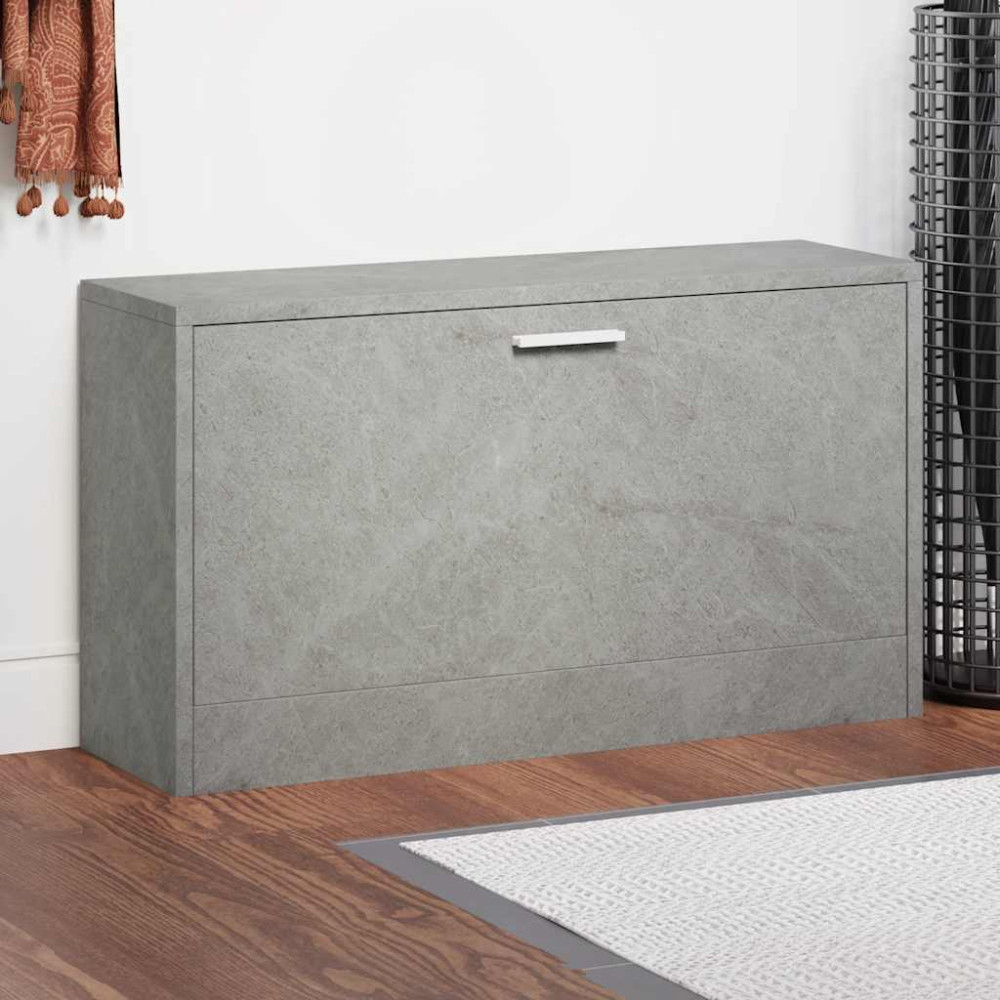 Produktbild för Skobänk betonggrå 80x24x45 cm konstruerat trä