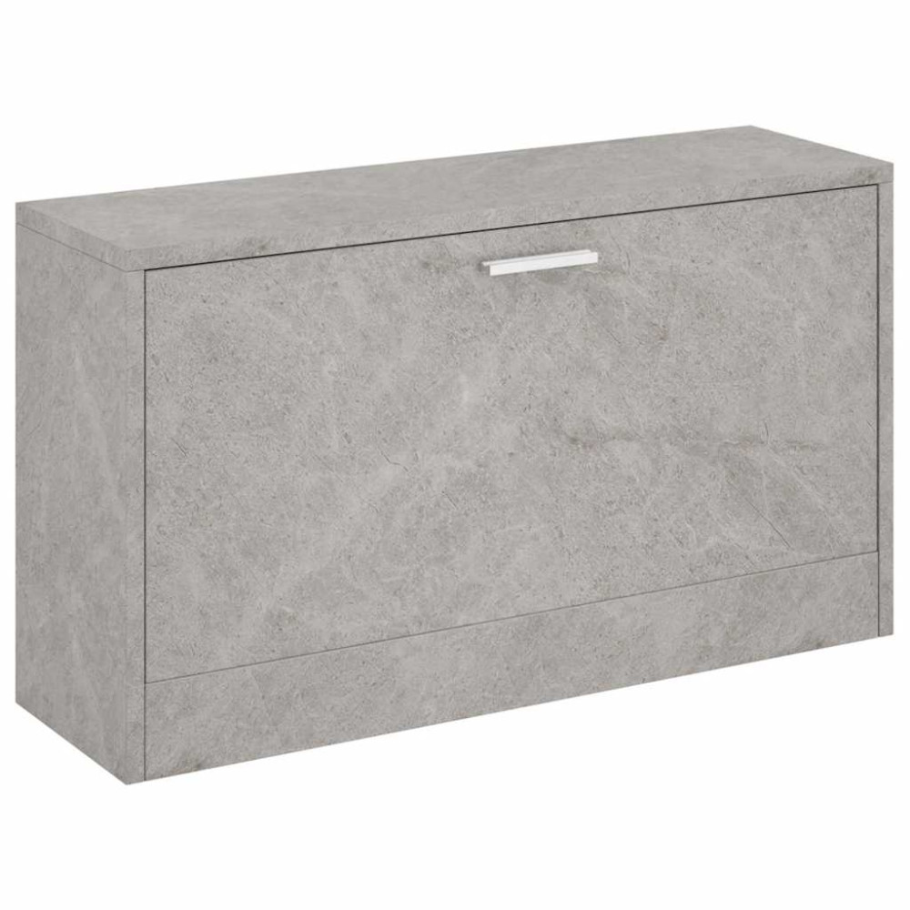 Produktbild för Skobänk betonggrå 80x24x45 cm konstruerat trä