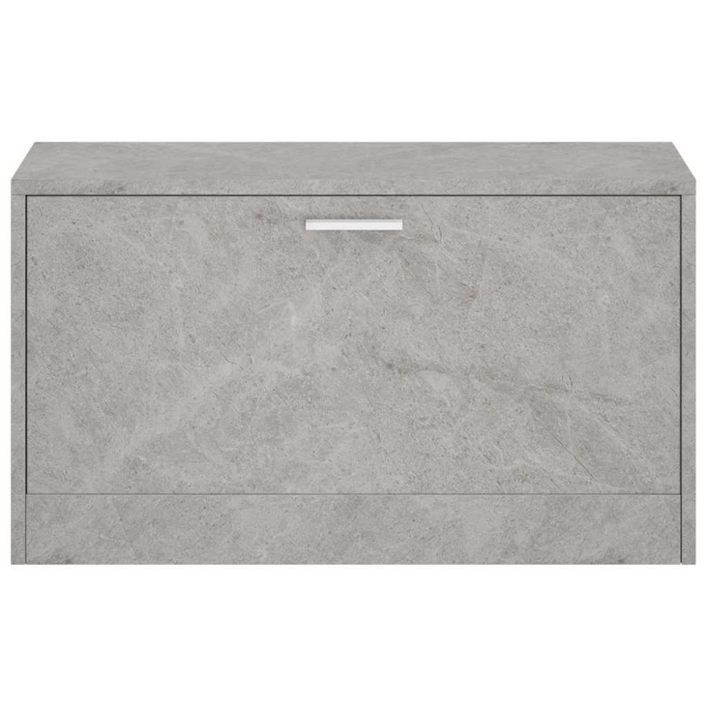 Produktbild för Skobänk betonggrå 80x24x45 cm konstruerat trä
