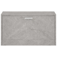 Produktbild för Skobänk betonggrå 80x24x45 cm konstruerat trä