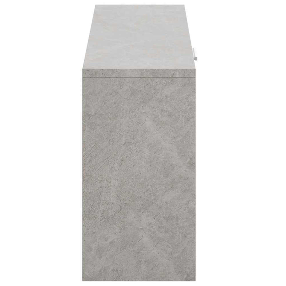 Produktbild för Skobänk betonggrå 80x24x45 cm konstruerat trä