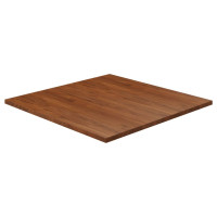 Produktbild för Fyrkantig bordsskiva mörkbrun 90x90x2,5cm behandlad massiv ek