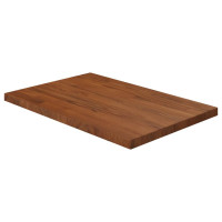 Produktbild för Bänkskiva för badrum mörkbrun 60x40x2,5cm behandlat massivt trä
