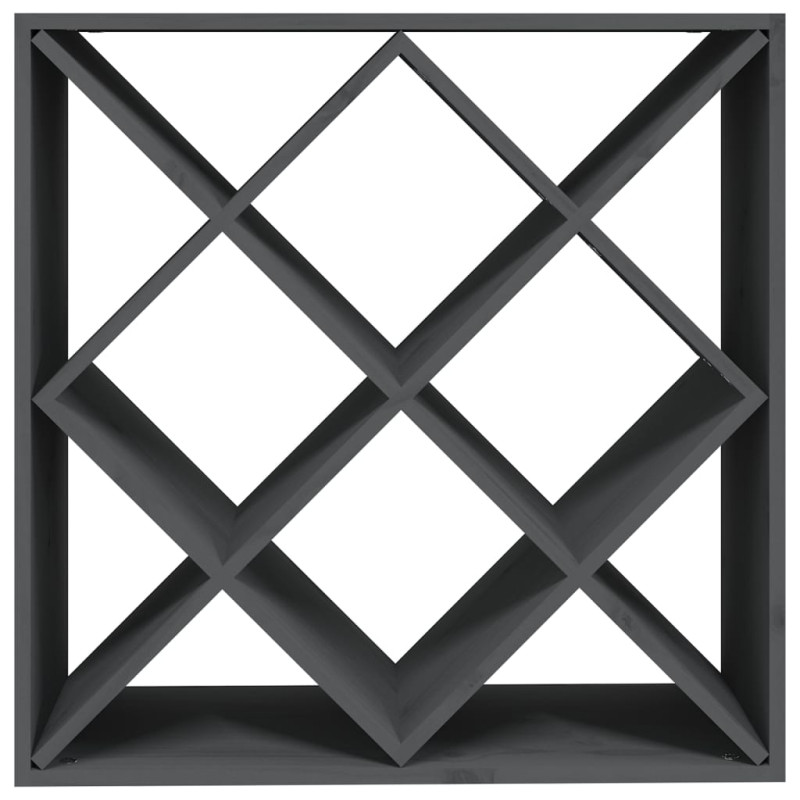 Produktbild för Vinskåp grå 62x25x62 cm massiv furu