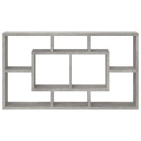Produktbild för Flytande vägghylla med 8 fack betonggrå